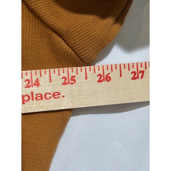 Evolverie Womens 2XL Plus open front Mustard Brown Cardigan Pockets Capsule Work - Picture 5 of 7